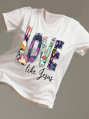 Words Floral Oversize T-Shirt