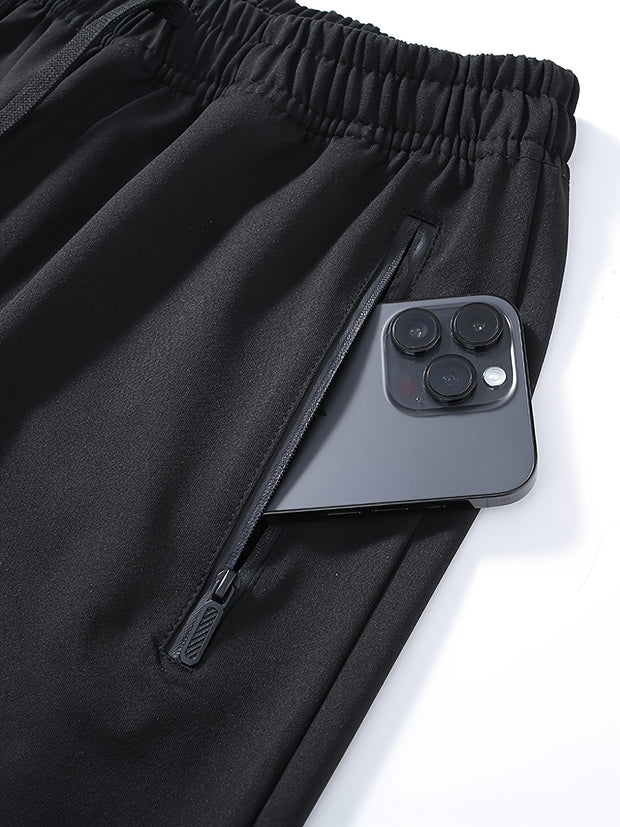 3-Pack Men’s Jogging Pants – Slim Fit Sports Pants with Deep Pockets
